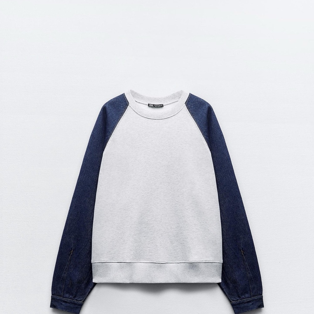 Zara Denim/Sweatshirt combination top and pants set